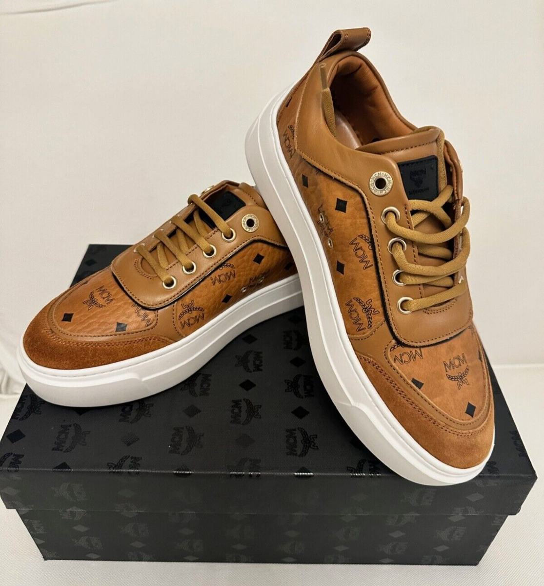 NIB MCM Skyward Platform Sneakers in Visetos Size36 | eBay