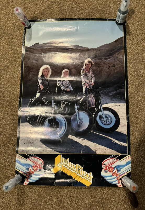 Vintage 1986 Judas Priest original Turbo Lover Poster