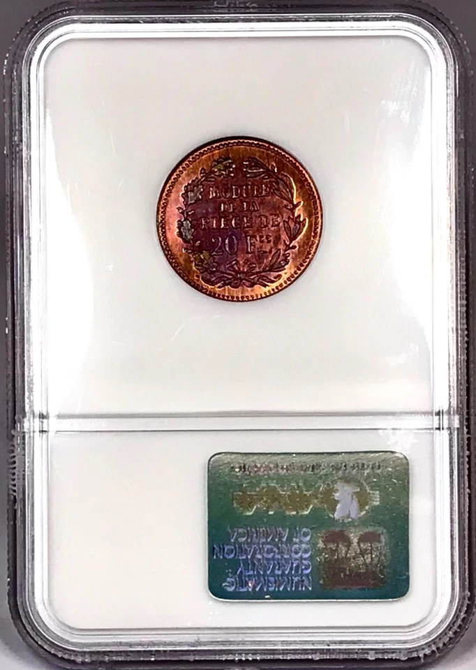 Patrón 1848 República de Francia 20 Francos Essai MAZ-1254B NGC MS66 ¡Violeta Lavanda! Foto 4 de 4