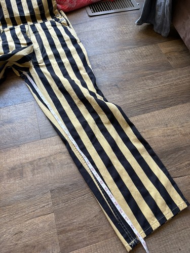 Game Bibs Black And Gold Striped Overalls Purdue Boilermakers Adult Size Small - Picture 2 of 5