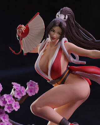 MAI SHIRANUI, K.O.F., 1/4-1/24, FIGUR, UNBEMALT, 3D-DRUCK, STATUE, ABE3D, MFW