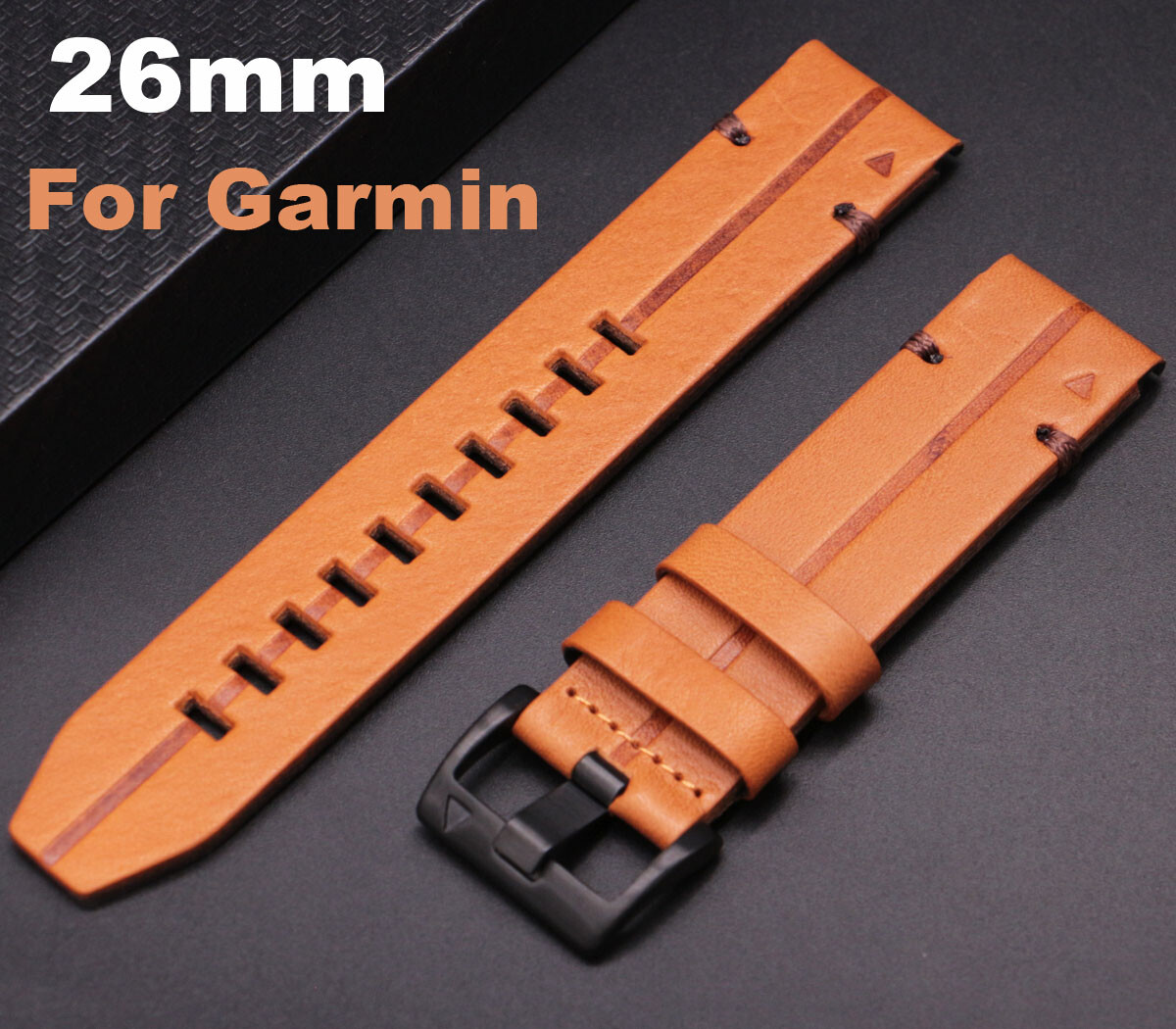 ガーミン GARMIN 26mm Chestnut Leather Amazon.com: Garmin Quickfit Watch Band, Chestnut Leather