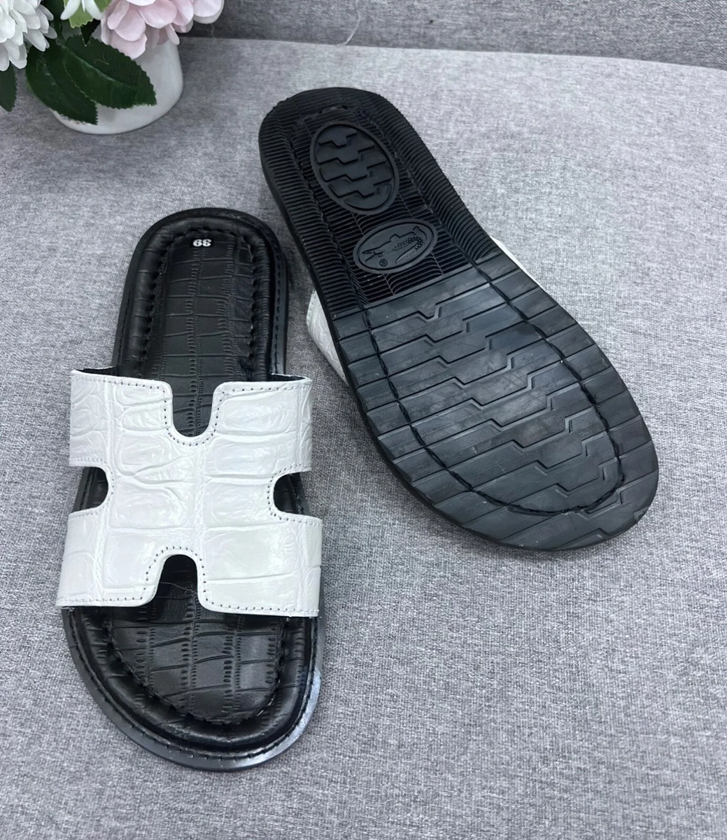 Luxury Men s Sandals Genuine Crocodile Alligator Skin 100 Handmade Size 11 US