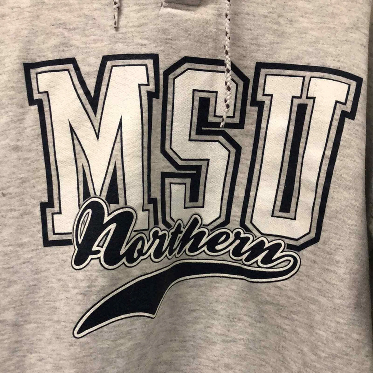 Vtg 90 s MSU Northern oversized hoodie college sweatshirt size L Gear for Sports