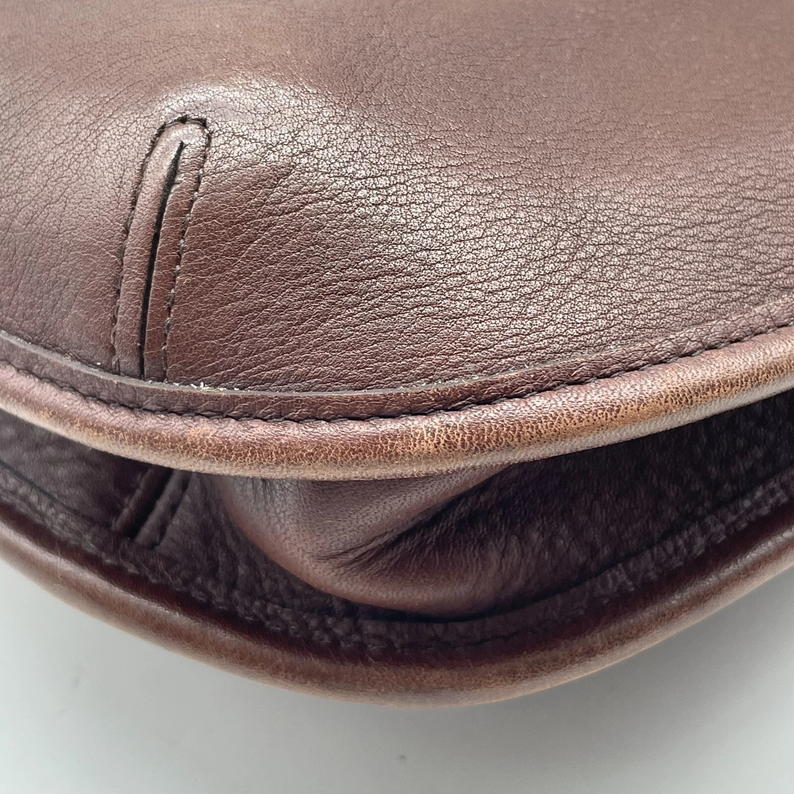 Borsa a tracolla Coach Ergo Zip Hobo #9025 marrone vintage pelle Y2K autentica