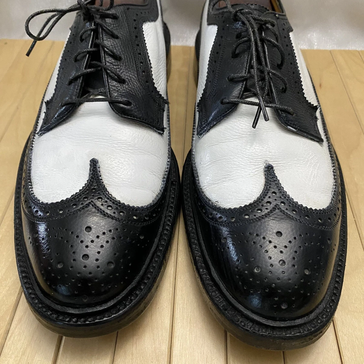 FLORSHEIM IMPERIAL Kenmoor 11 2A Longwing Oxford Black & White V