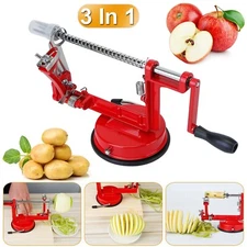 3 in 1 Apple Corer Slicer Peeler Stainless Steel with Strong Suction Base Stable