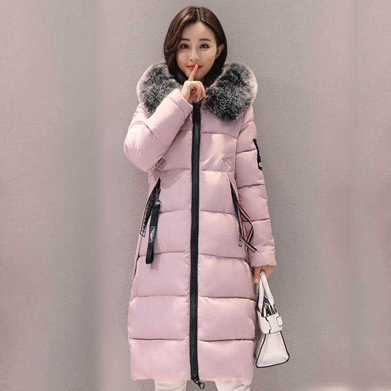 Womens Ladies Long Winter Coat Padded Quilted Puffa Jacket Fur Hooded