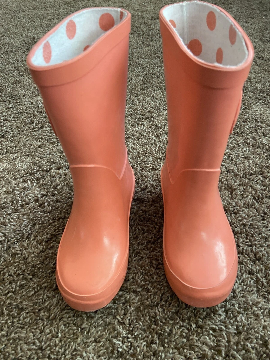 Kids Size 7 8 Peach Rainboots