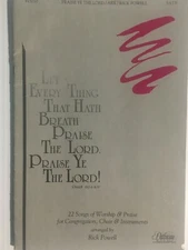Let Every Thing That Hath Breath Praise the Lord Vintage Sheet Music 1988