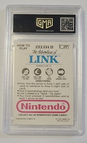 1989 Topps Nintendo Scratch-Off #3 Legend of Zelda NES GMA 9. MINT
