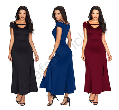 cold shoulder long frocks