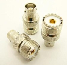 One UHF Female SO-239 To BNC Female Adapter