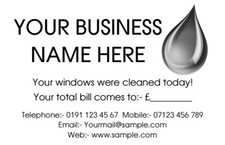 Window Cleaning Tickets, Thank You Ticket, Thank You Card, Personalised, Bespoke