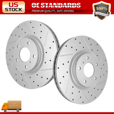 Front Disc Drilled Brake Rotors for Infiniti EX35 M35 M37 Nissan Murano Maxima