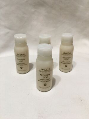AVEDA Rosemary Mint CONDITIONER Travel Size (1 BOTTLE) 1.0 oz TRAVEL SIZE, 4Pack