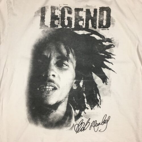 Camiseta De Colección Bob Marley Legend Zion Rootswear Blanca Gráfica Para Hombre XXL - Imagen 2 de 4