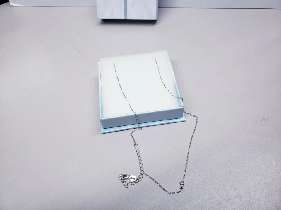 Sterling Silver Butterfly Necklace Embellished with Crystals - Image 4 of 4