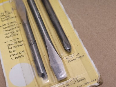 Vintage Stanley Yankee No. 130A Spiral Ratcheting Screwdriver With 3 Bits In Box - Foto 8