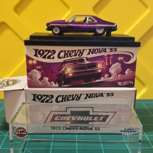 Hot Wheels Red Line Club 1972 Nova SS Yenko 1:64 Purple Diecast w/ Case