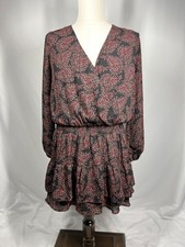 Sadie & Sage Women's Dress Large Floral Long Sleeve Ruffle Tiered Boho Festival