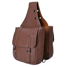 HILASON Soft Leather Horse Saddle Bag Brown  Equestrian Western Adjustable