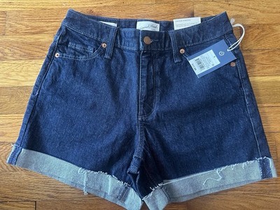 Universal Thread Plus Size 0 Midi Shorts Dark Wash Denim Vintage Stretch Women