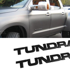 2pcs For Tundra 2007-2014 Matte Black Letter Side Door Tailgate 3d Emblem Badge