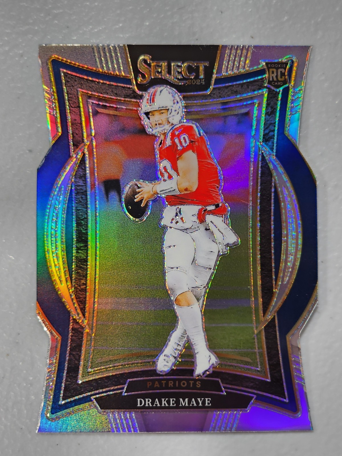 Drake Maye 2024 Panini Select Concourse Silver Die Cut Rookie Parallel Patriots