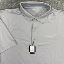 Johnnie O Shirt Mens XL Gray Polo Short Sleeve Birdie Performance Jersey New
