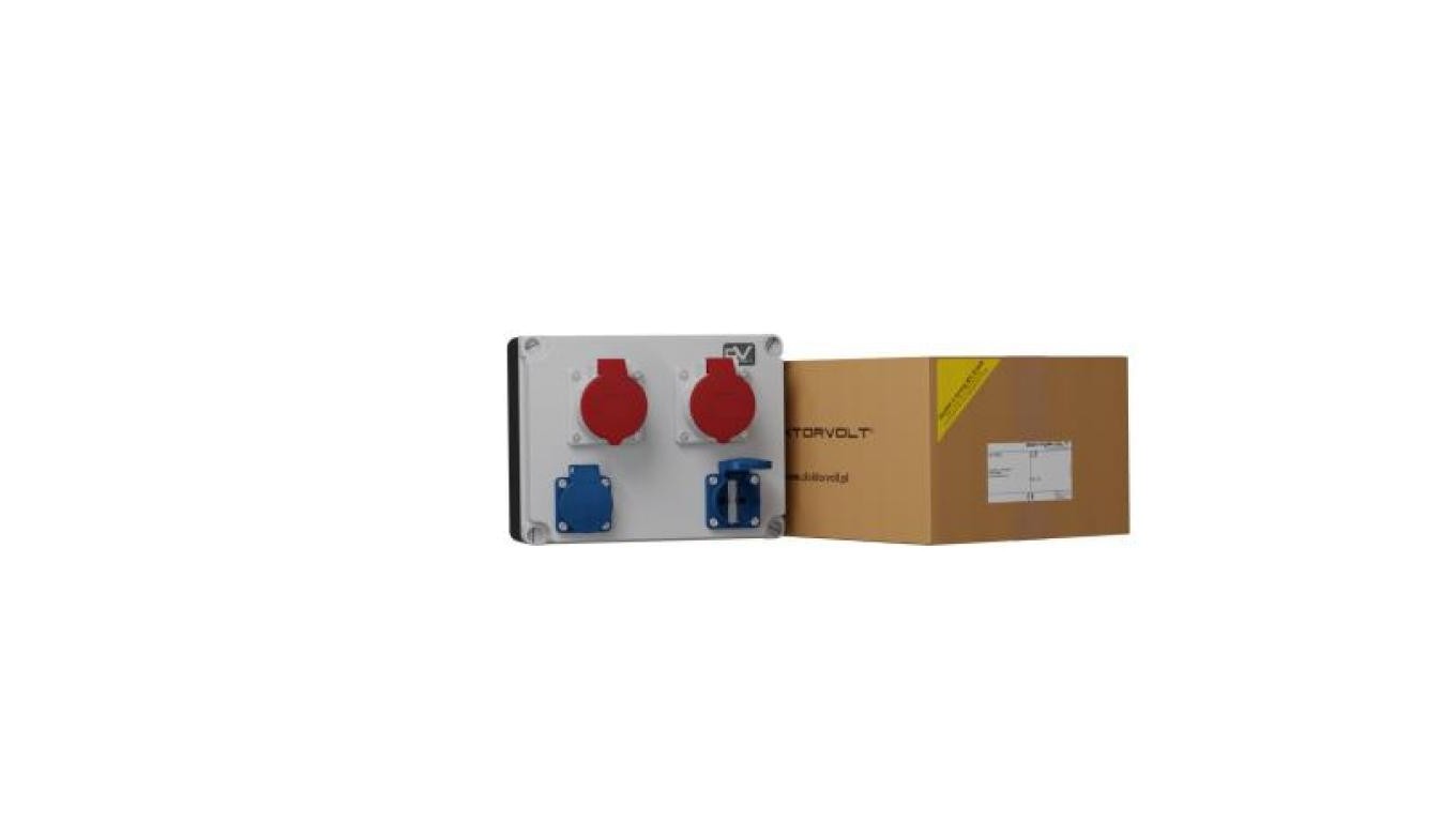 Fred construction distributor 2x16A 2x230V earthing DV-2152-D