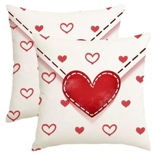 Valentines Pillow Covers 18x18 Set of 2,Envelope 18" x 18" Pack of 2 Beige