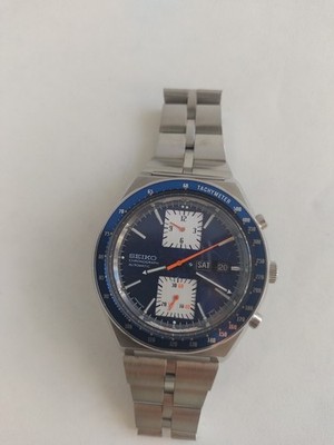 おかち330 SEIKO 6138-0030 BLUE KAKUME AUTOMATIC CHRONOGRAPH EXCELLENT
