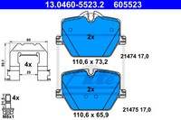 ATE BremsbeläGe Bremsbelegsatz Hinten FüR BMW 3Er Touring Toyota Supra