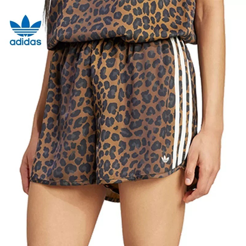 adidas Women's Oiginals Leopard Satin Shorts-KA2673-NEW | eBay