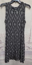 NWOT Karen Kane S Sleeveless Tank Dress Black White 126331