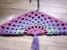 Hanger With Handmade Crocheted Design For Hanging Delicate Clothes