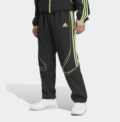 adidas Men s Teamgeist Adicolor Track Pants Black Signal Green Sportswear JW5869
