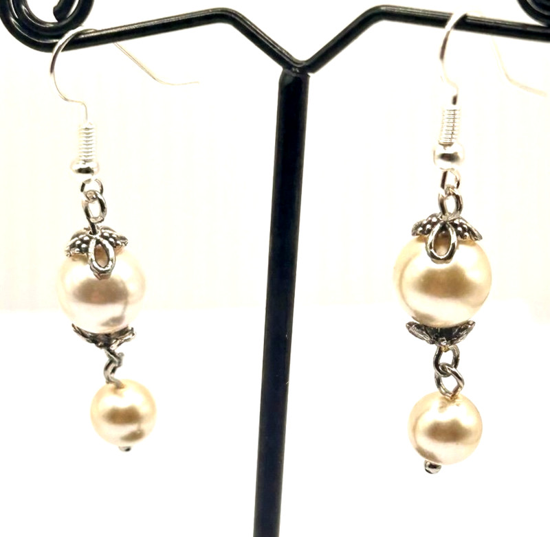 Brighton Pearl-icious custom dangle earrings NWOT #49