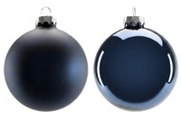 Trendline Weihnachtskugeln Aus Glas Ø 80Mm 6 Stk Nachtblau Christbaumkugeln Xmas