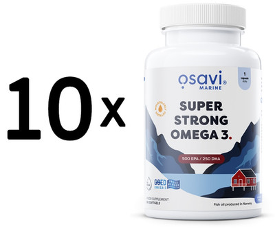 10 x Osavi Super Strong Omega 3, 500 EPA / 250 DHA - 90 (288,88 EUR/kg)
