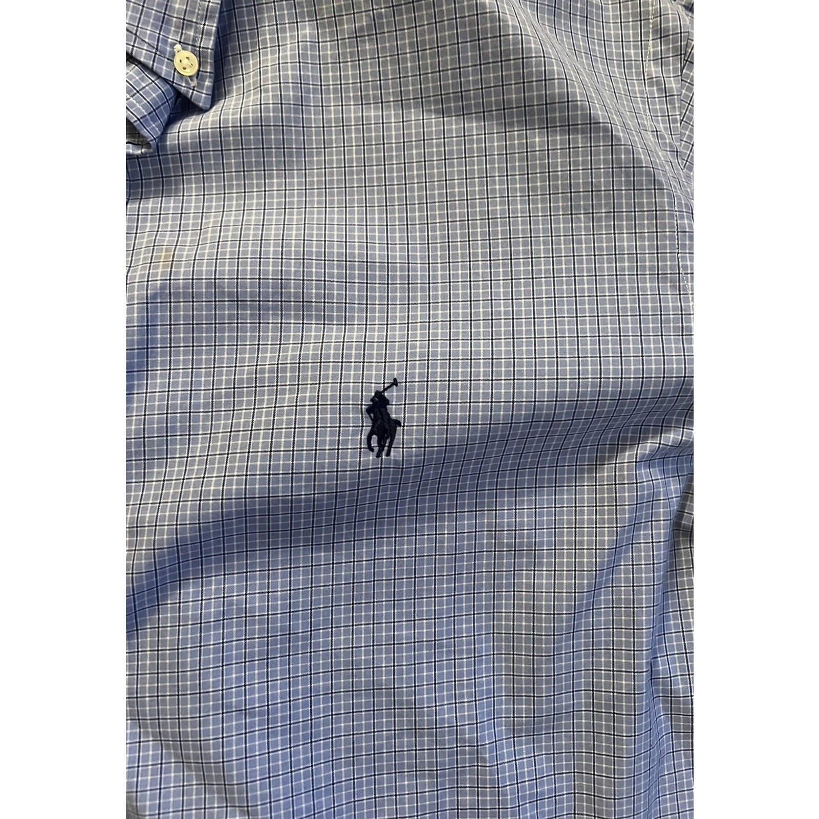 RALPH LAUREN Blue Plaid Classic Fit Button Up Long Sleeved Shirt| Men’s Size: XL thumbnail 7