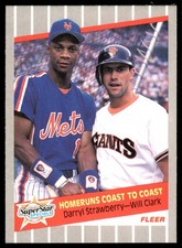 Homeruns Coast to Coast (Darryl Strawberry / Will Clark) 1989 Fleer #632