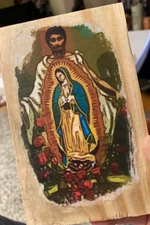 Our Lady of Guadalupe & St Juan Diego: Mini Wood Plaques