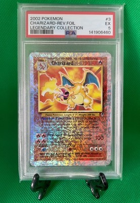 Charizard Reverse Foil 3/110 Legendary Collection 2002 PSA 5 EX