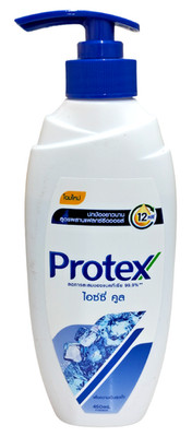 Protex Icy Cool Shower Cream Antibacterial Germ Protection Body Wash 450 ml Bath