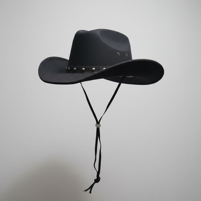 #ad Bolero Hat Western Express Inc Mexico Black Cowboy Size 6 5 8 $27.50