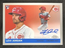 2025 Topps Chrome Platinum LEVI JORDAN Rookie Auto! On-Card!. rookie card picture