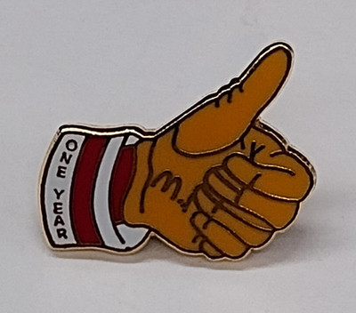 McDonald's Thumbs Up One Year Anniversary Employee Award Lapel Pin
