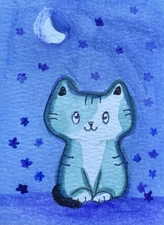 ACEO Original Mixed Media Painting Art